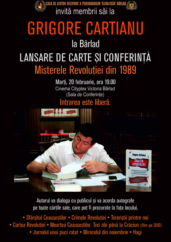 Lansare de carte și conferință: Misterele Revoluției din 1989